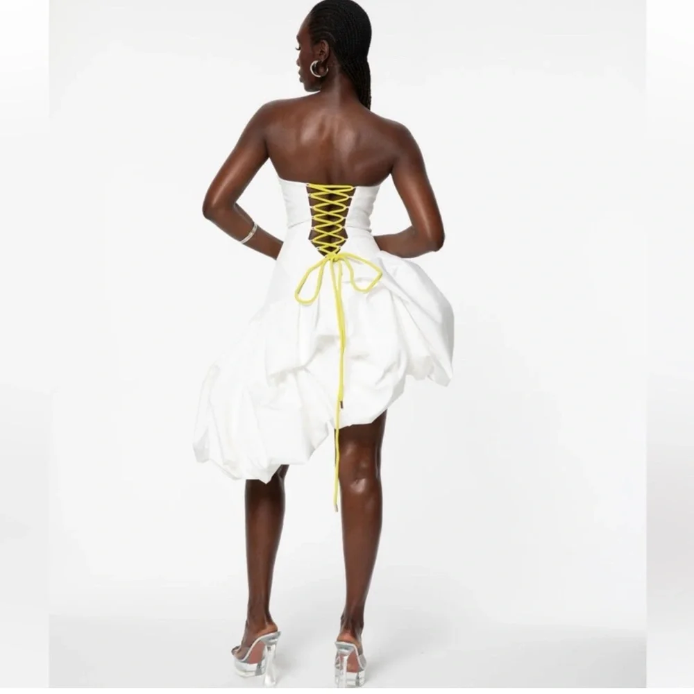 Hanifa White Asymmetrical Dress - Picture 2 of 3